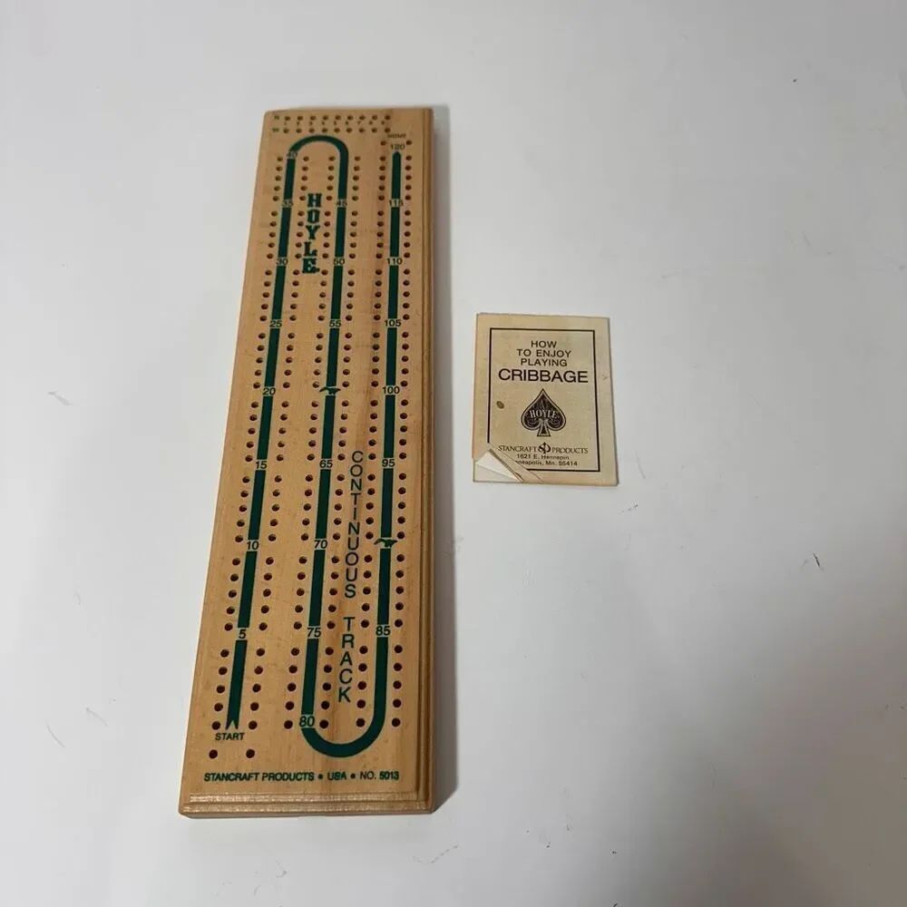 Vintage Continuous Track Cribbage Board by Hoyle